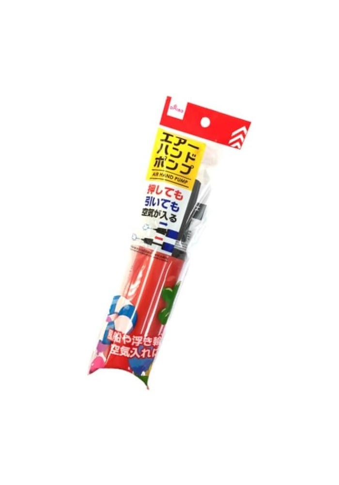 DAISO Air Hand Pump Red – Portable Manual Inflator for Balloons, Balls & Inflatable Toys - Image 2